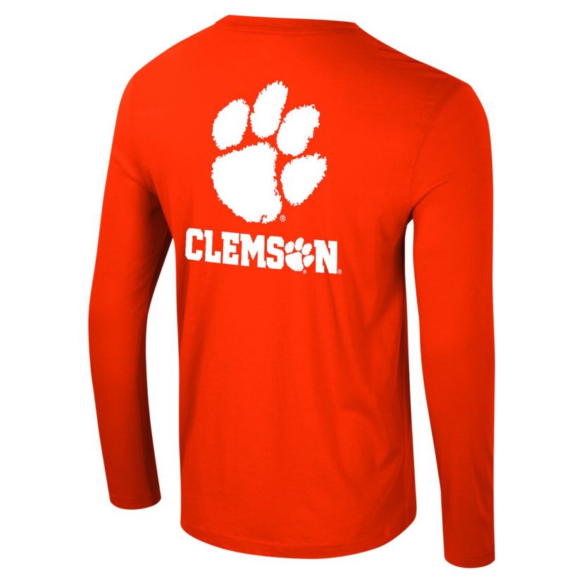 NCAA Clemson Tigers Logo Lockup 3-Hit Active Blend Long Sleeve T-Shirt