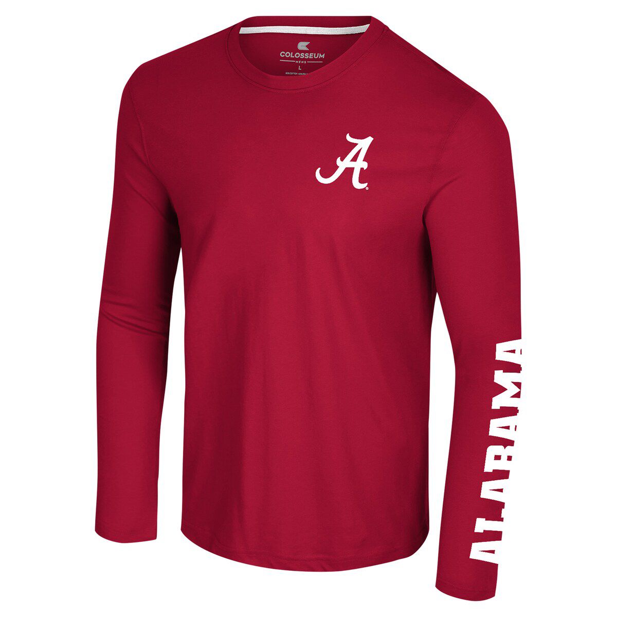 Alabama Crimson Tide NCAA Alabama Tide Logo Lockup 3-Hit Active Blend Long Sleeve T-Shirt