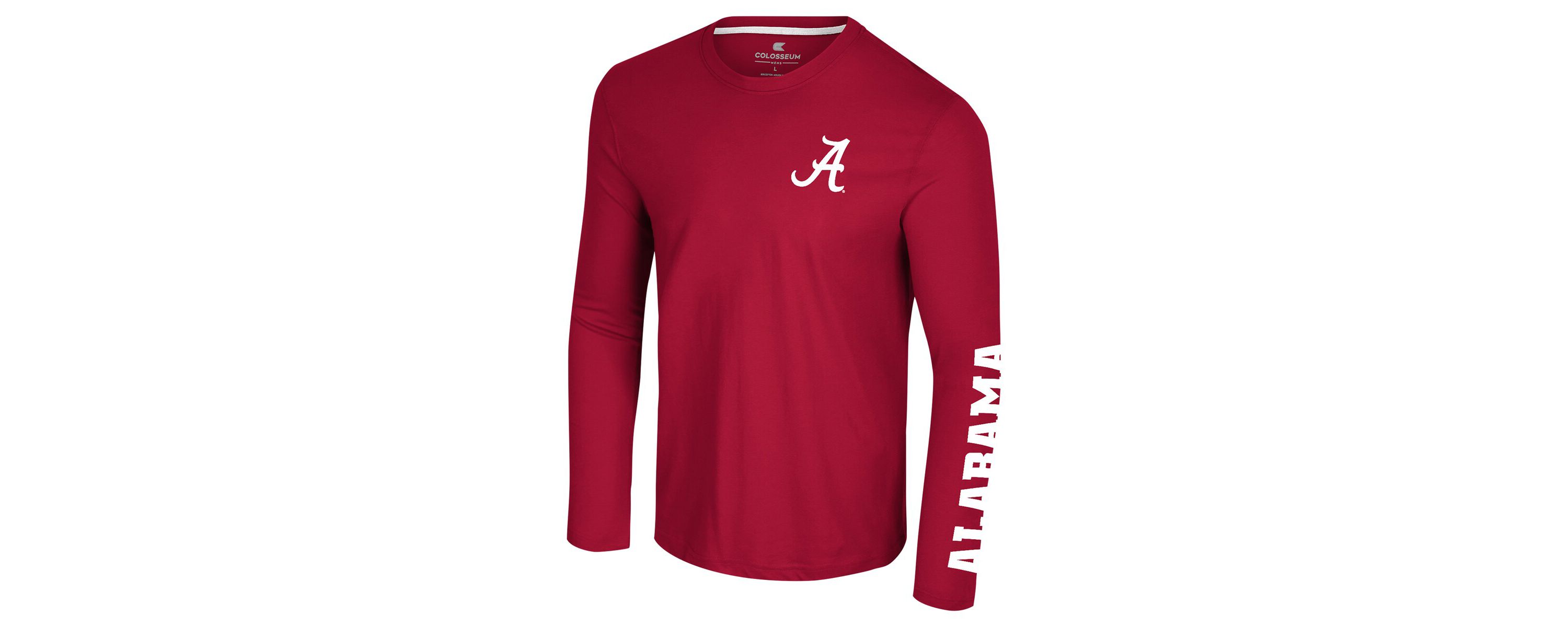 Alabama Crimson Tide NCAA Alabama Tide Logo Lockup 3-Hit Active Blend Long Sleeve T-Shirt