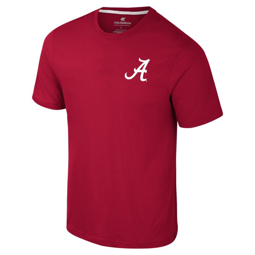Alabama Crimson Tide NCAA Alabama Tide Logo Lockup 2-Hit Active Blend T-Shirt
