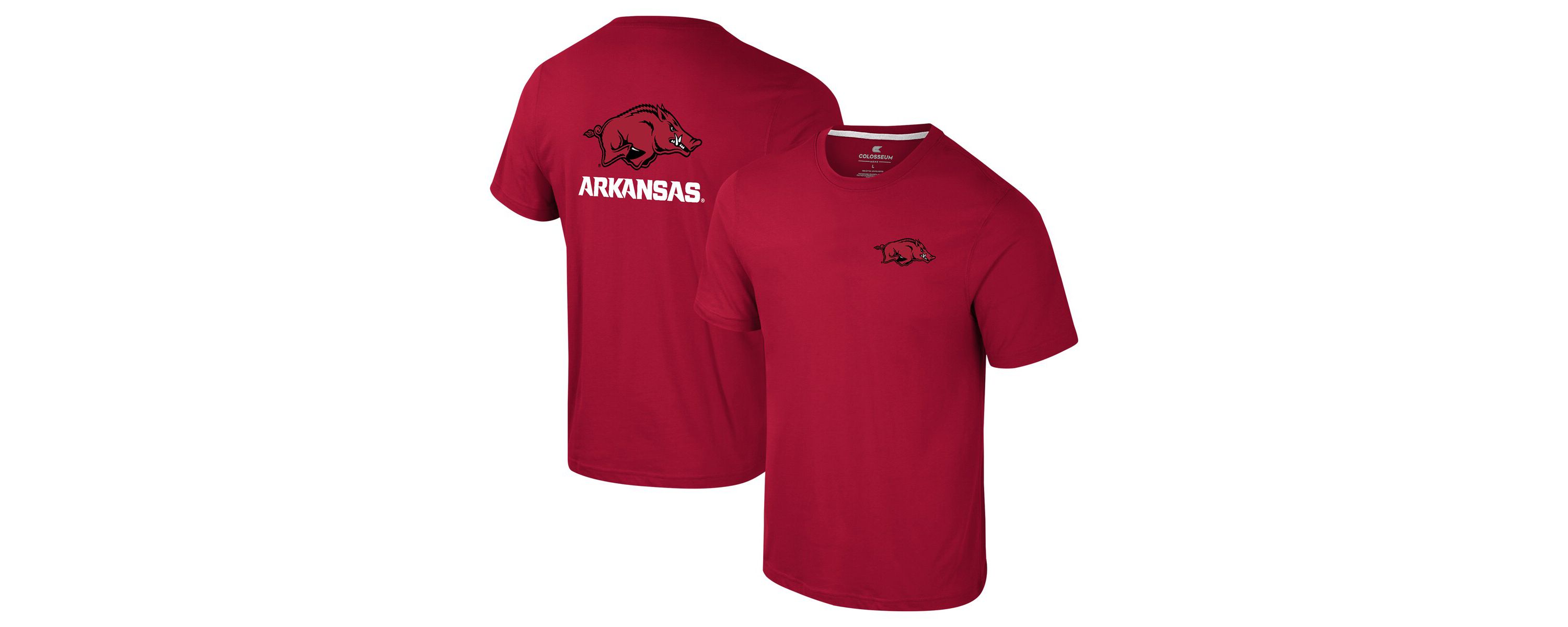 NCAA Arkansas Razorbacks Logo Lockup 2-Hit Active Blend T-Shirt