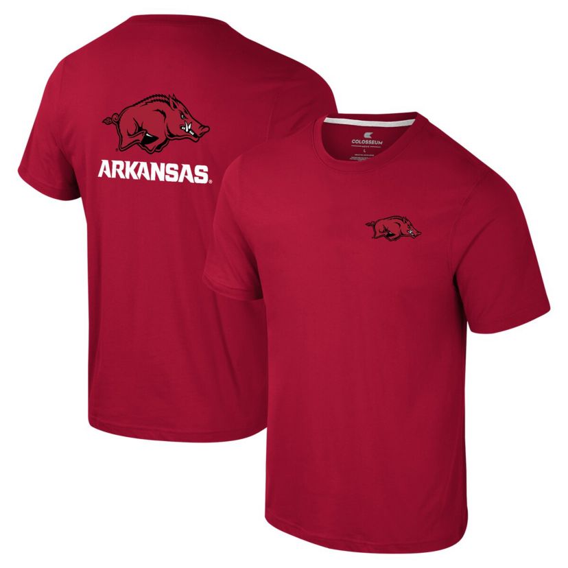 NCAA Arkansas Razorbacks Logo Lockup 2-Hit Active Blend T-Shirt