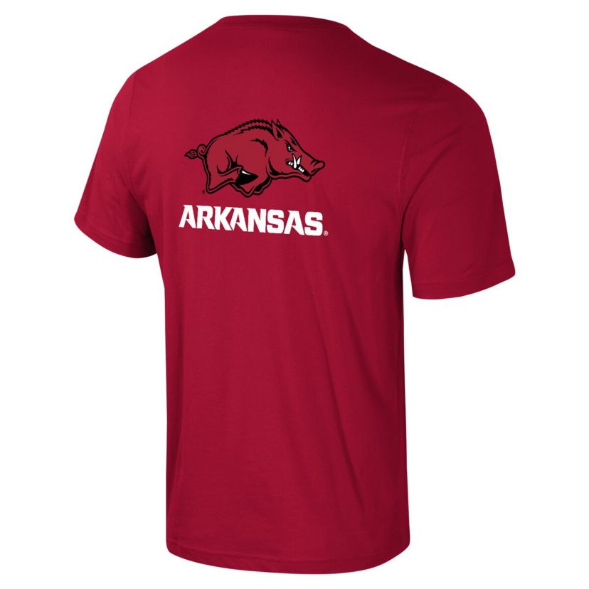 NCAA Arkansas Razorbacks Logo Lockup 2-Hit Active Blend T-Shirt