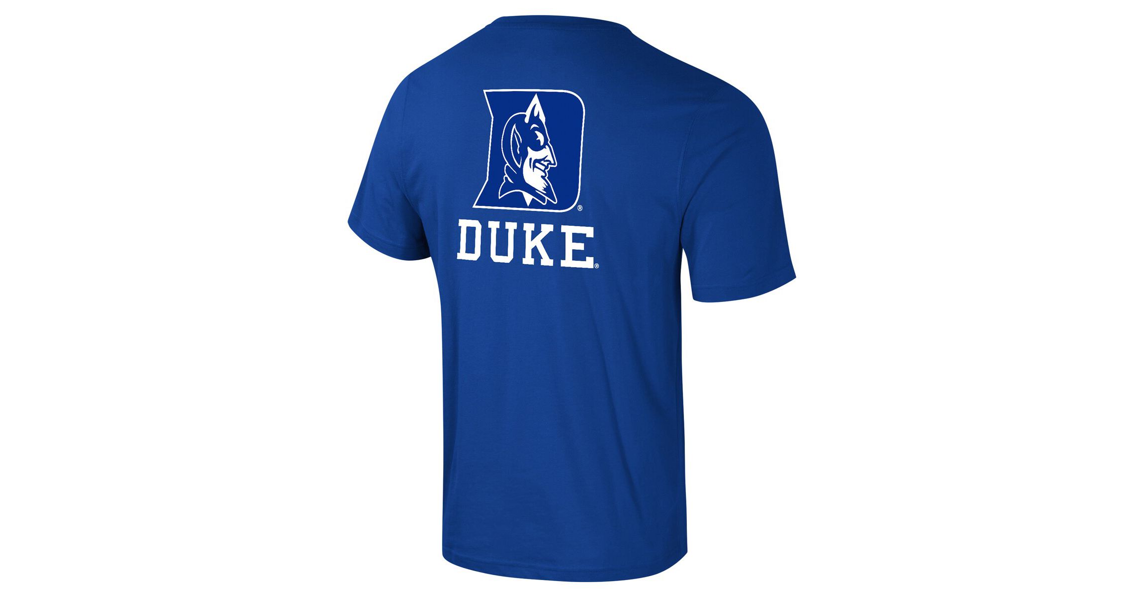 Duke Blue Devils NCAA Duke Devils Logo Lockup 2-Hit Active Blend T-Shirt