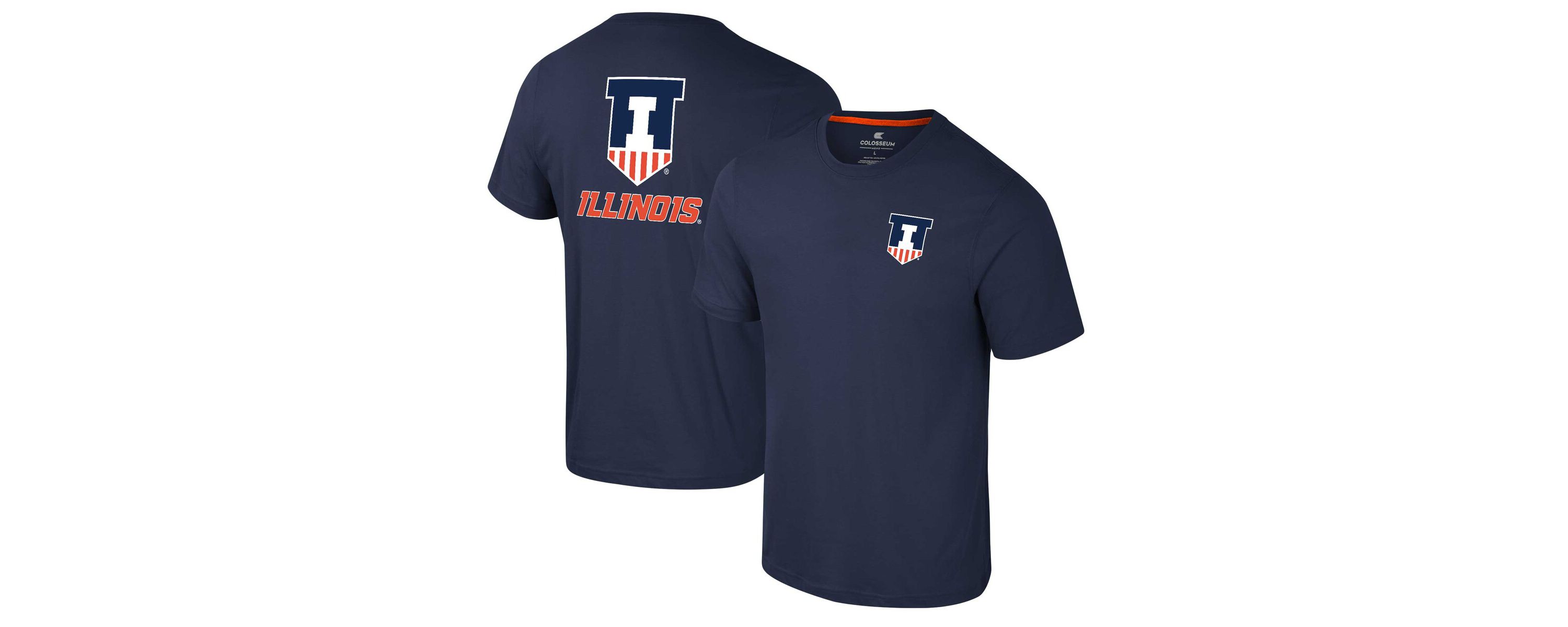 NCAA Illinois Fighting Illini Logo Lockup 2-Hit Active Blend T-Shirt