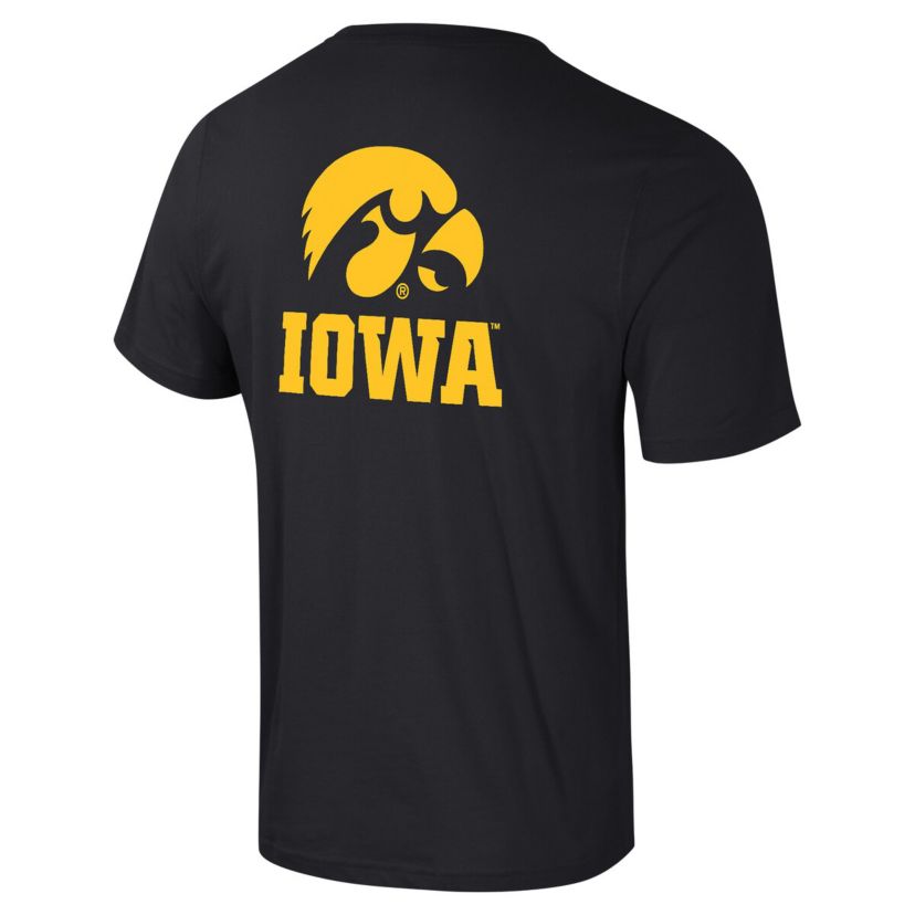 NCAA Iowa Hawkeyes Logo Lockup 2-Hit Active Blend T-Shirt