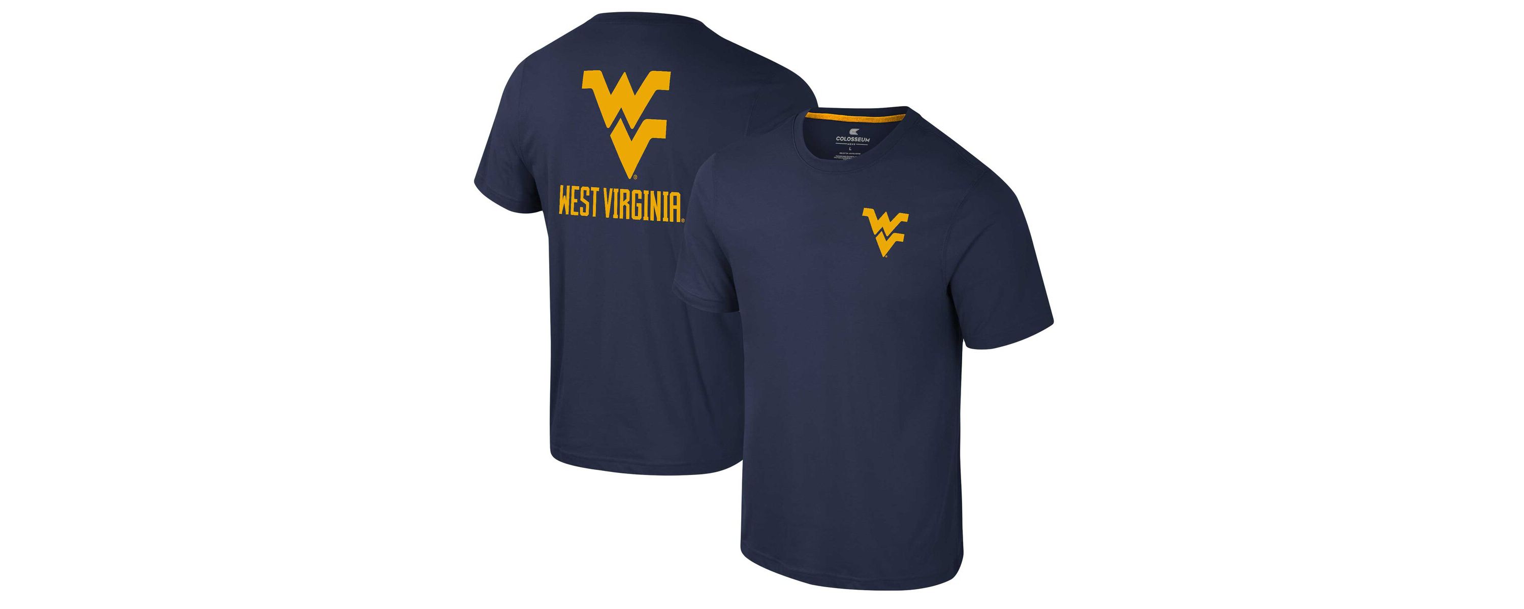 NCAA West Virginia Mountaineers Logo Lockup 2-Hit Active Blend T-Shirt