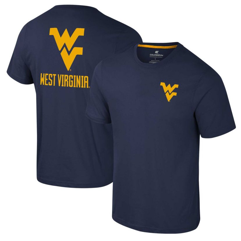 NCAA West Virginia Mountaineers Logo Lockup 2-Hit Active Blend T-Shirt