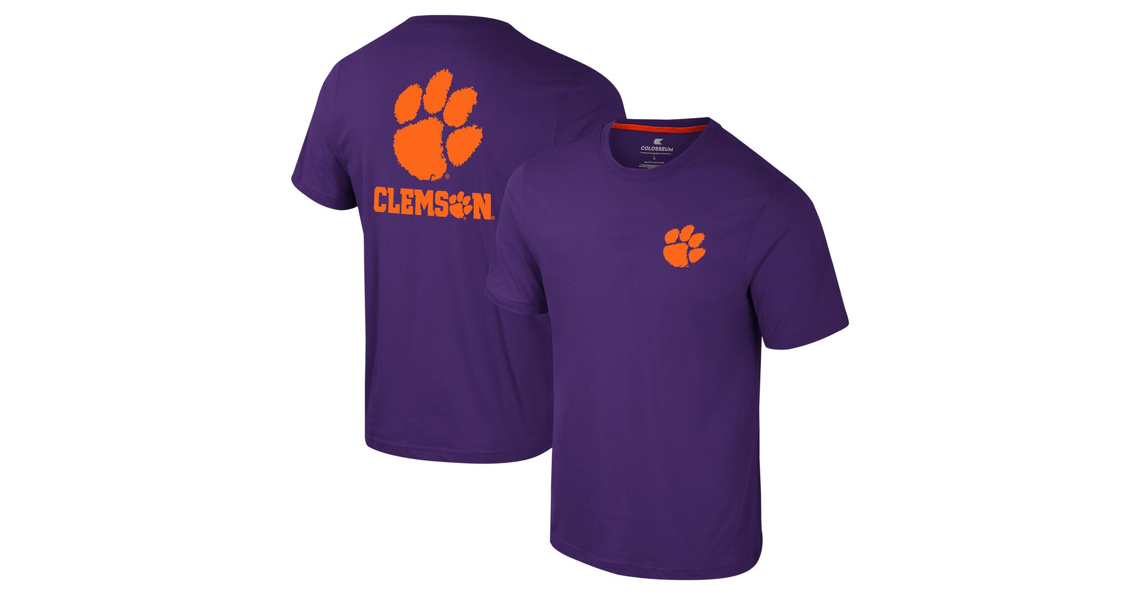 NCAA Clemson Tigers Logo Lockup 2-Hit Active Blend T-Shirt