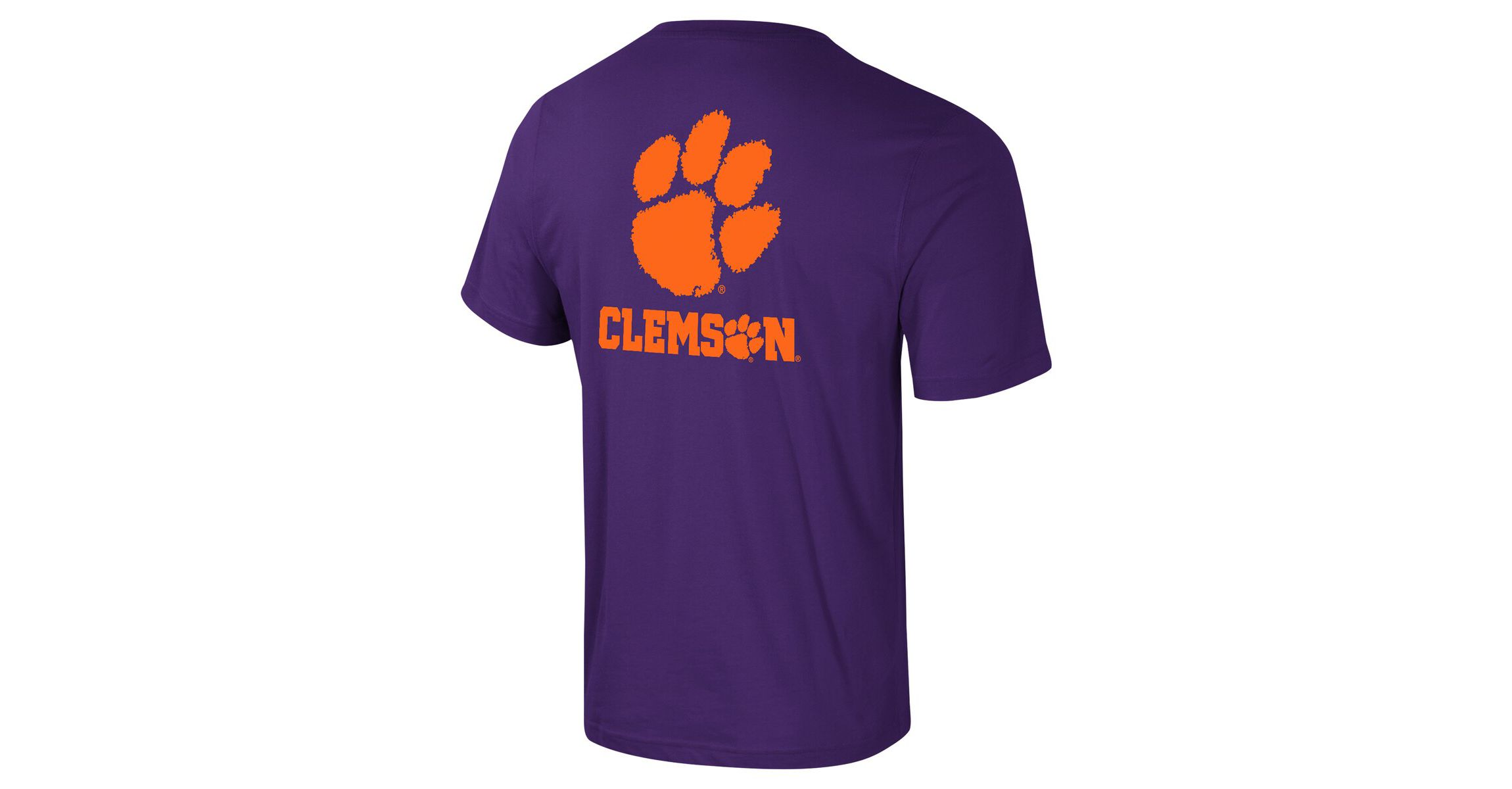 NCAA Clemson Tigers Logo Lockup 2-Hit Active Blend T-Shirt