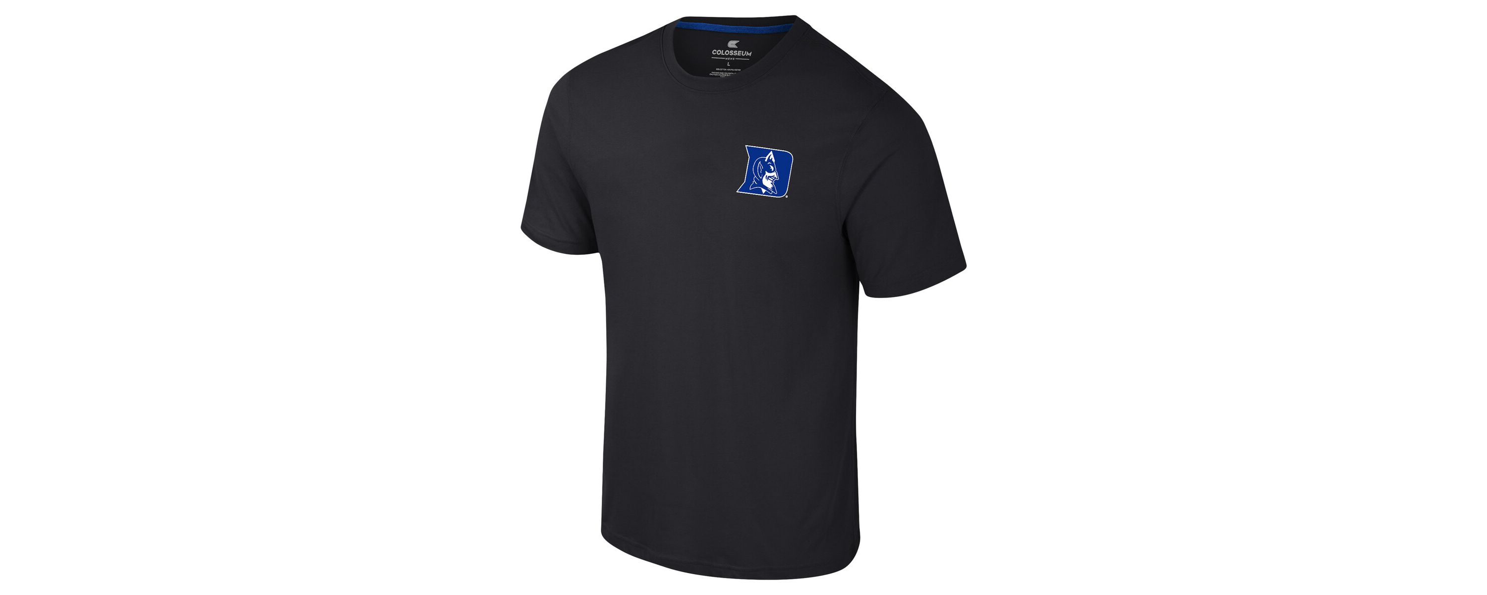 Duke Blue Devils NCAA Duke Devils Logo Lockup 2-Hit Active Blend T-Shirt