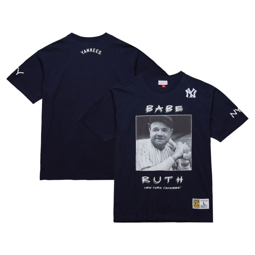 MLB Babe Ruth New York Yankees Cooperstown Collection Heavyweight Premium Player Vintage Logo T-Shirt