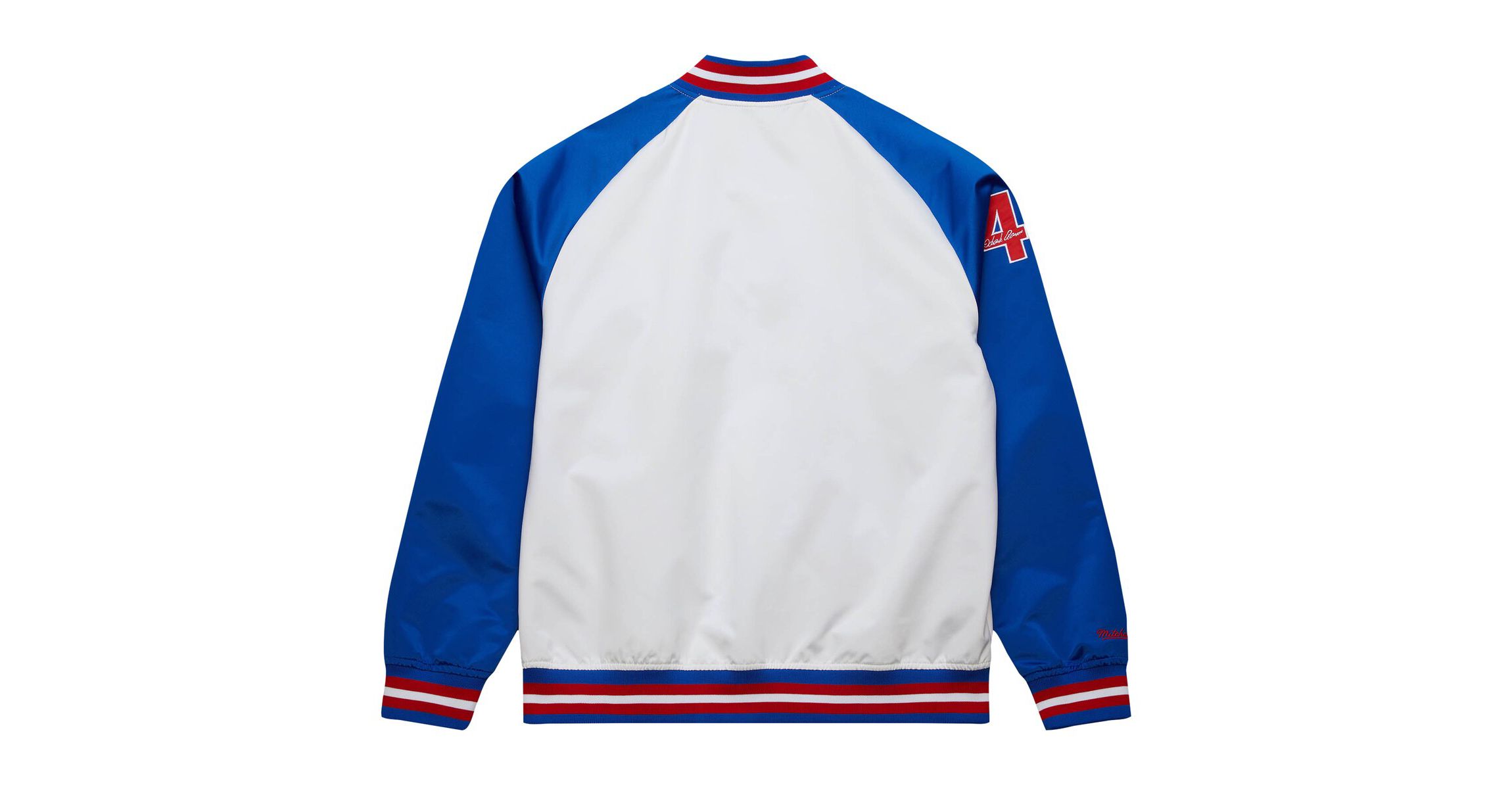 MLB Hank Aaron White/Royal Atlanta Braves Cooperstown Collection Legends Lightweight Satin Raglan Full-Snap Jacket
