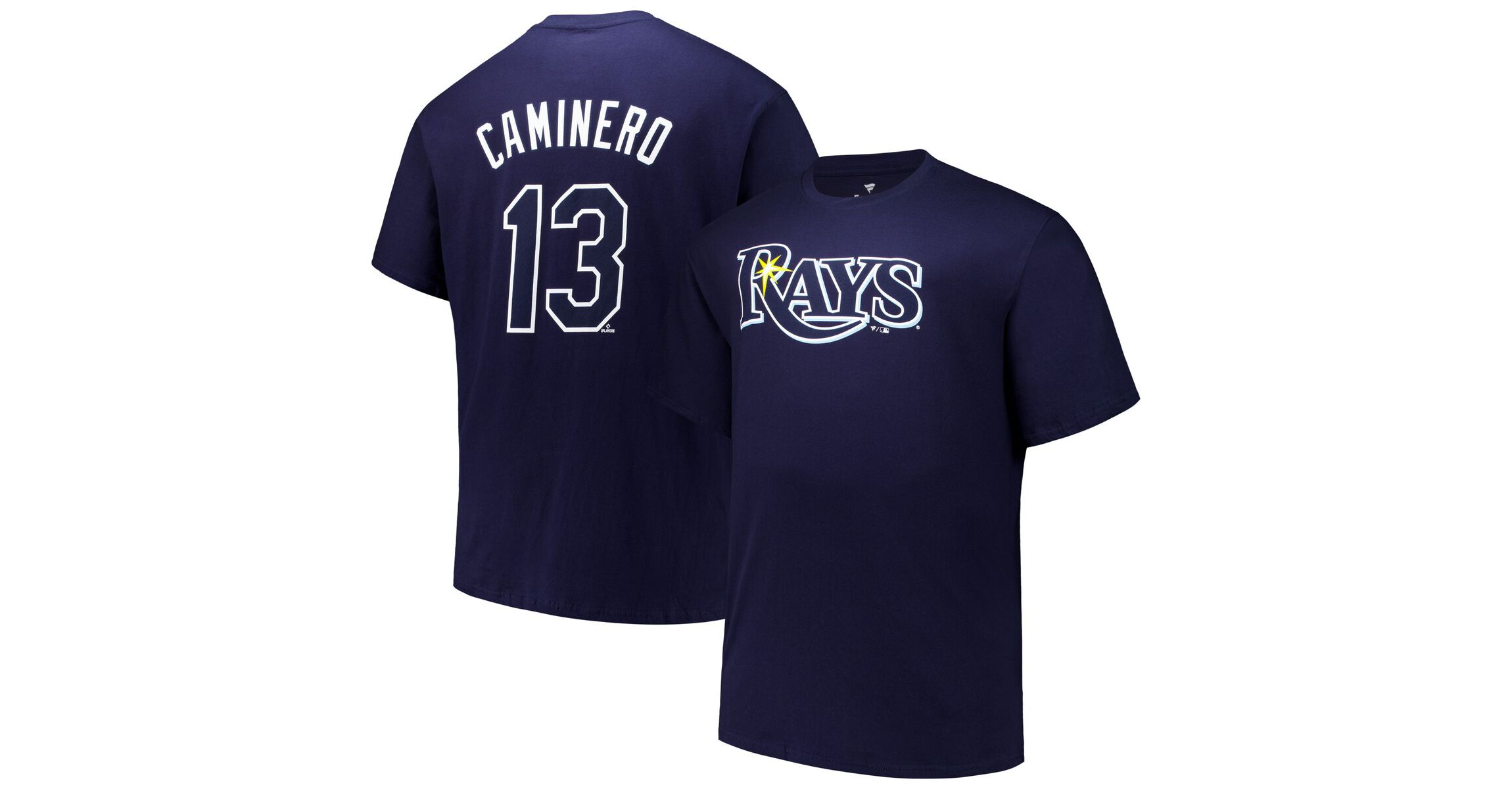 MLB Fanatics Junior Caminero Tampa Bay Rays Big & Tall Name & Number T-Shirt