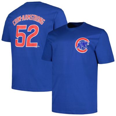Men's MLB Fanatics Pete Crow-Armstrong Chicago Cubs Big & Tall Name & Number T-Shirt, 2XL Tall