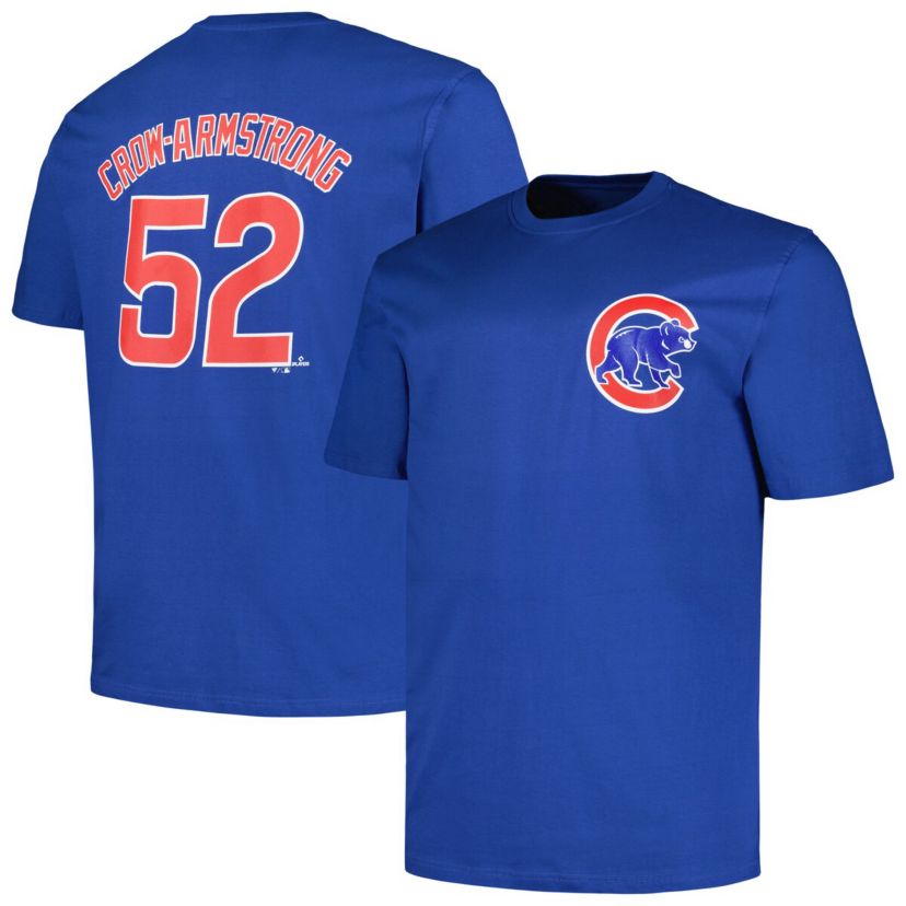 MLB Fanatics Pete Crow-Armstrong Chicago Cubs Big & Tall Name & Number T-Shirt