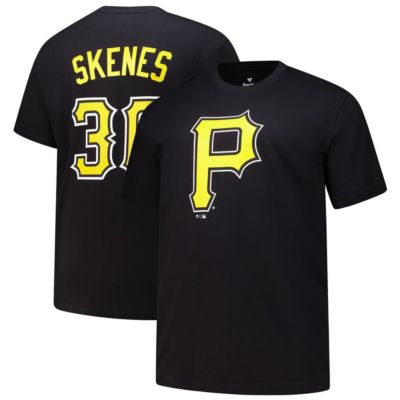 Men's MLB Fanatics Paul Skenes Pittsburgh Pirates Big & Tall Name & Number T-Shirt, Black, 5XLT