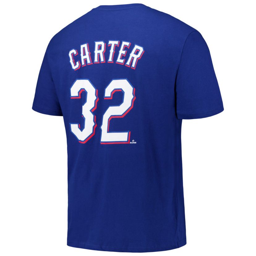MLB Fanatics Evan Carter Texas Rangers Big & Tall Name & Number T-Shirt