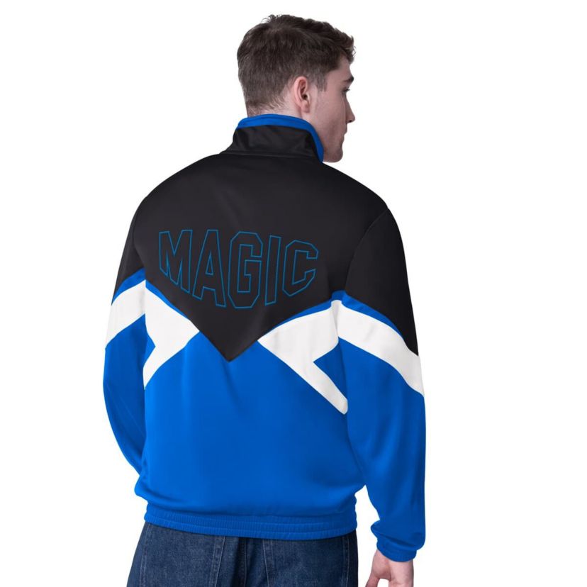 NBA Black/Blue Orlando Magic Rush Applique Full-Zip Track Jacket