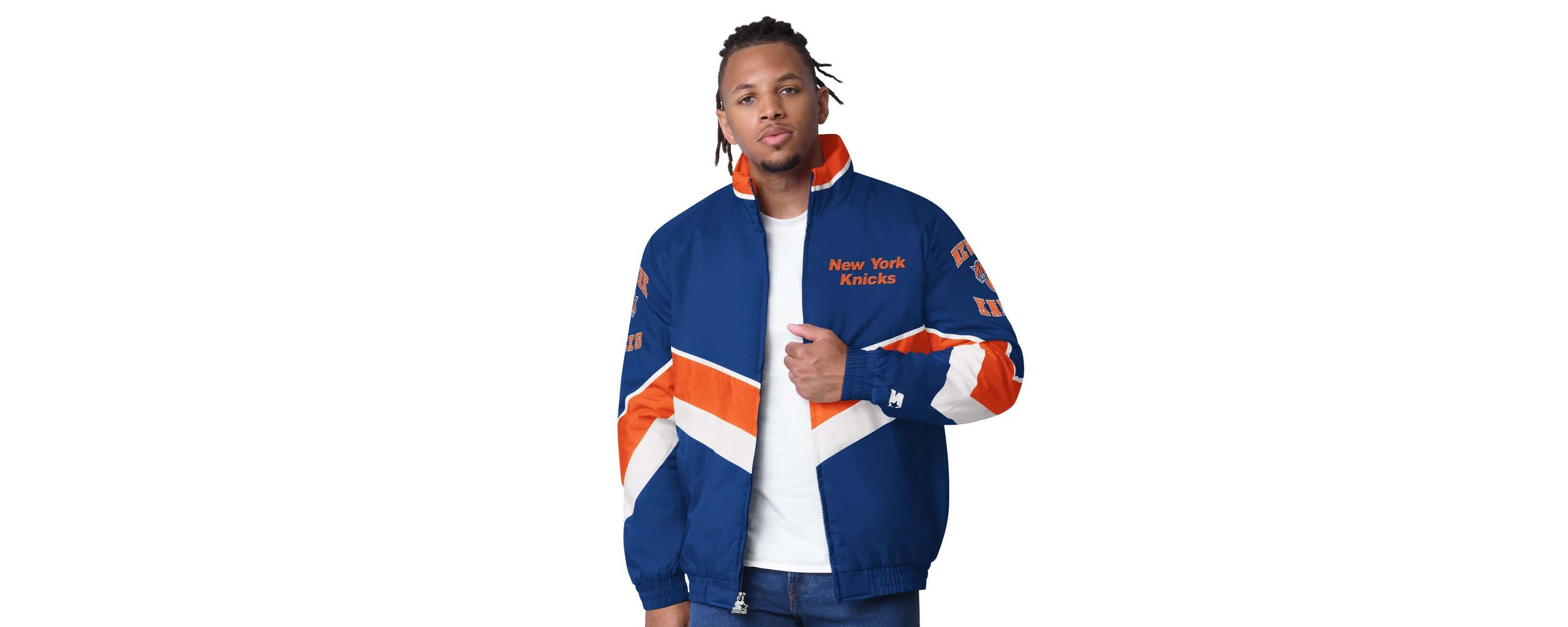 NBA New York Knicks Captain Oxford Full-Zip Jacket
