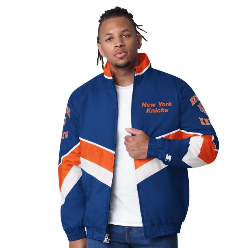 NBA New York Knicks Captain Oxford Full-Zip Jacket