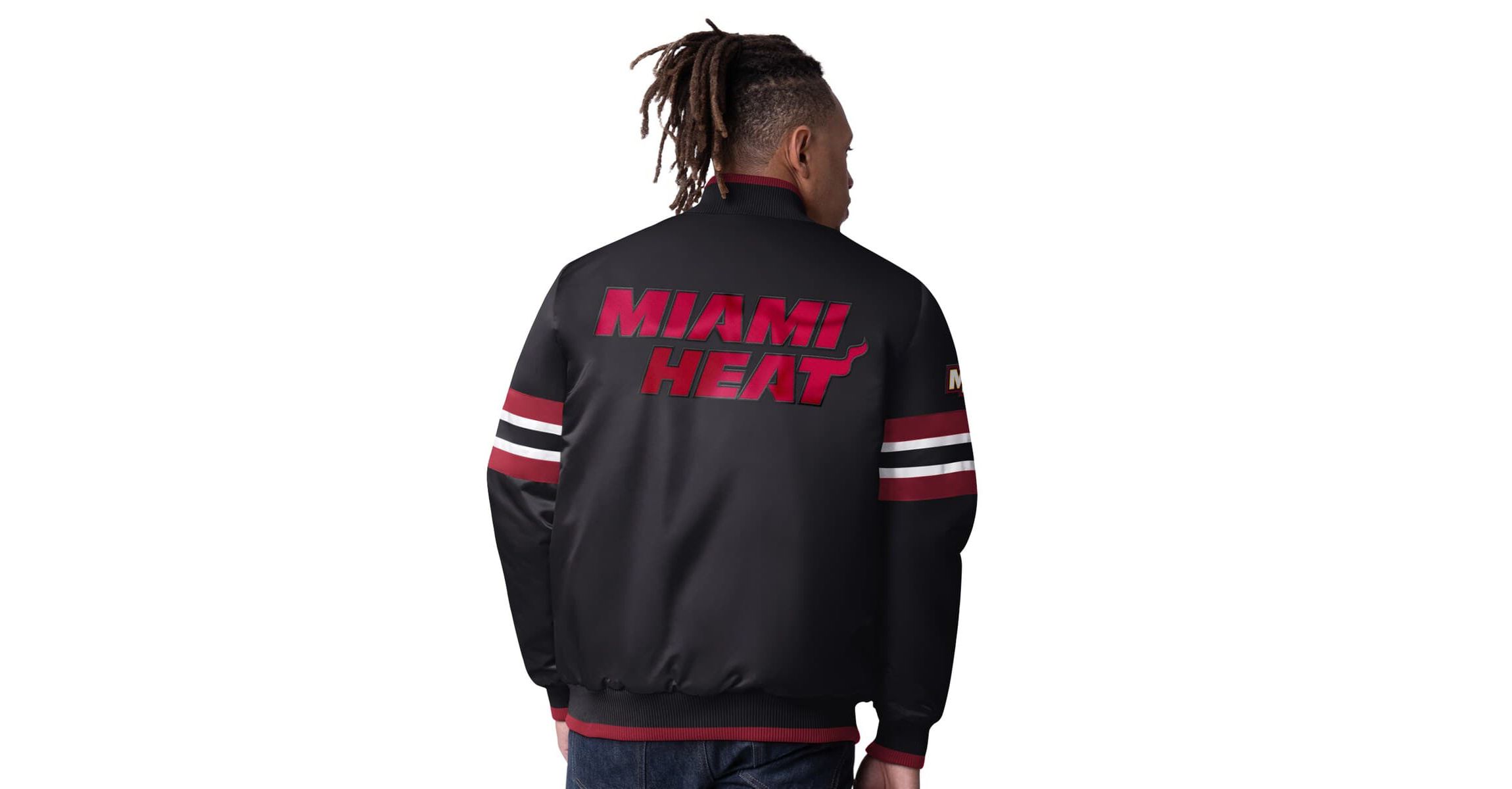 NBA Miami Heat Scout Varsity Satin Full-Snap Jacket