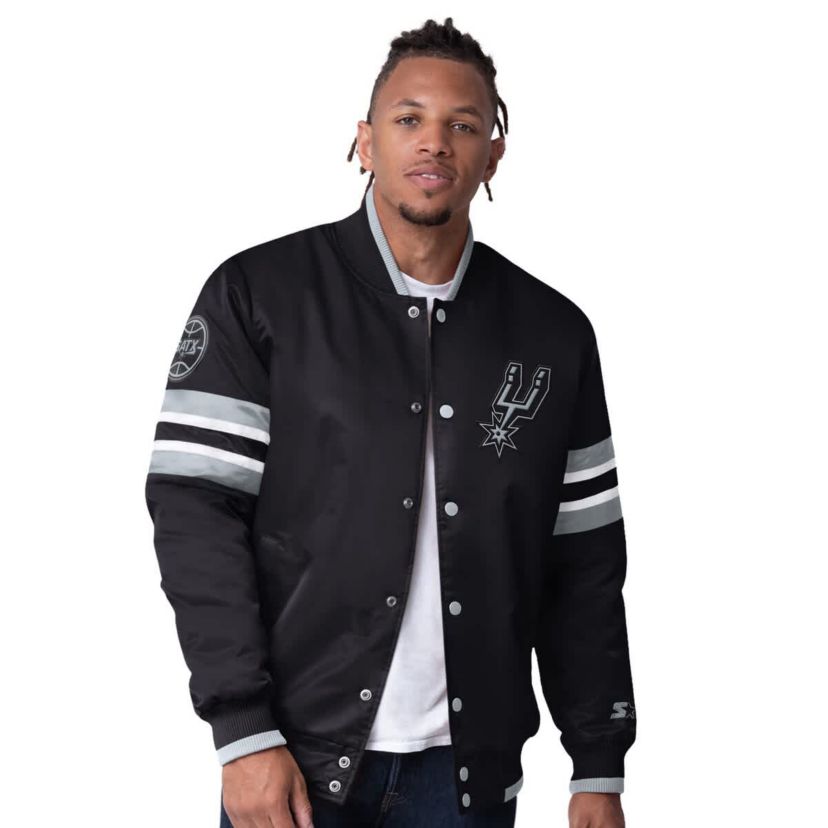 NBA San Antonio Spurs Scout Varsity Satin Full-Snap Jacket
