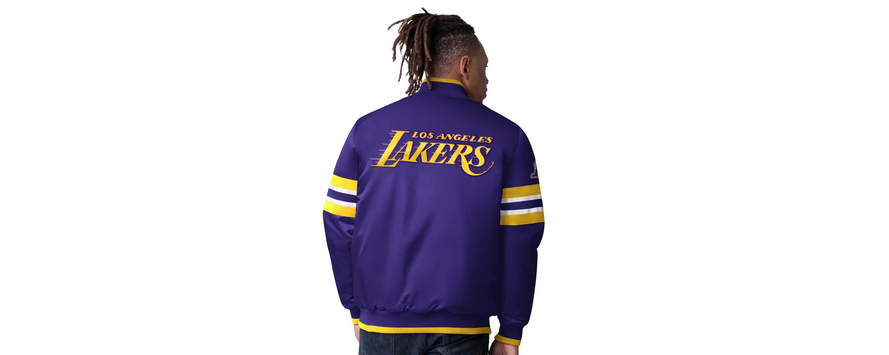 NBA Los Angeles Lakers Scout Varsity Satin Full-Snap Jacket