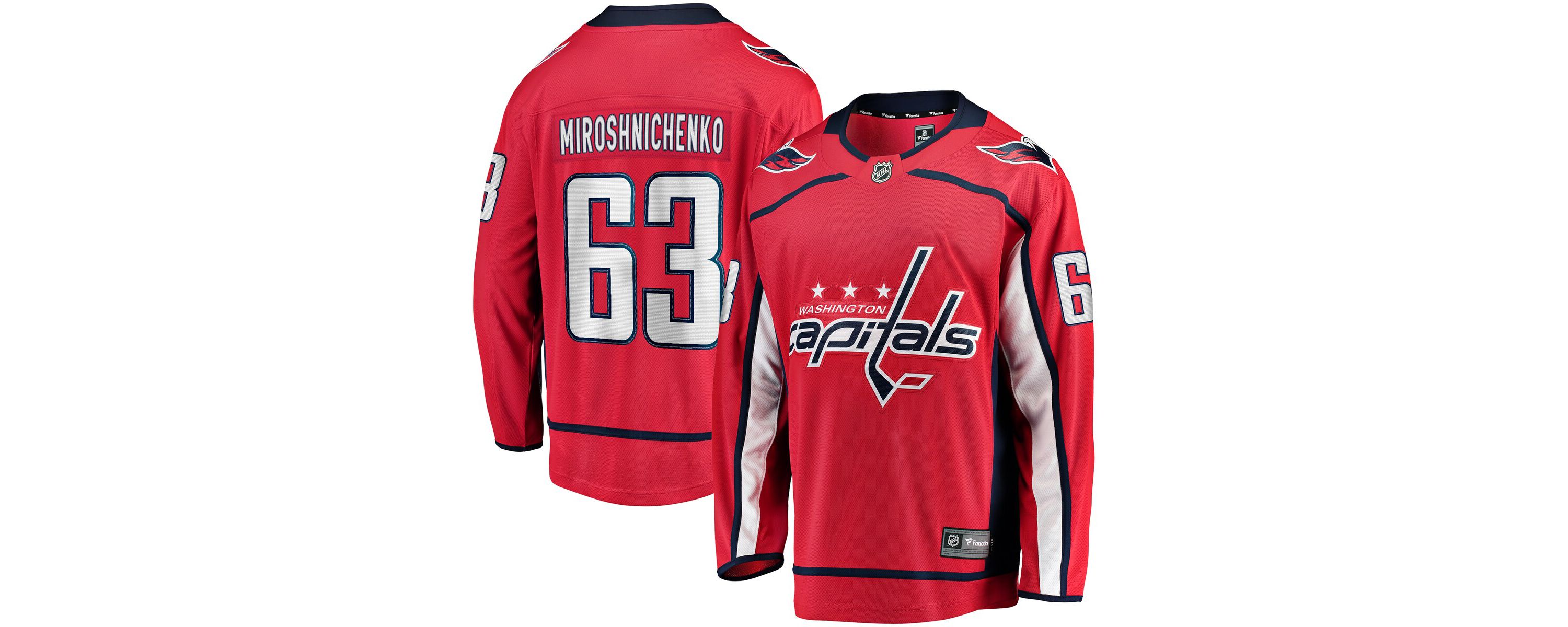 NHL Fanatics Ivan Miroshnichenko Washington Capitals Breakaway Jersey