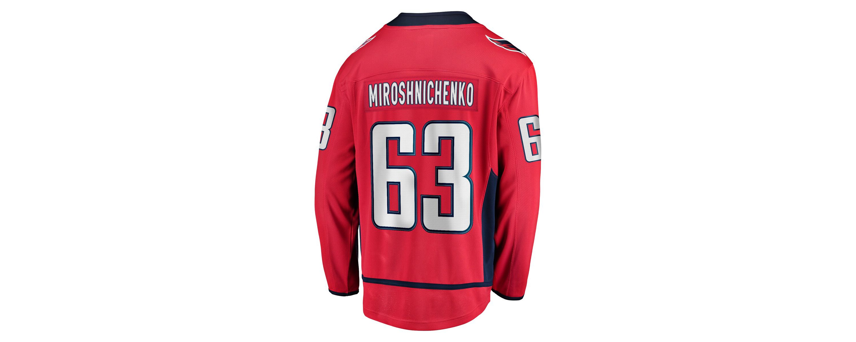 NHL Fanatics Ivan Miroshnichenko Washington Capitals Breakaway Jersey