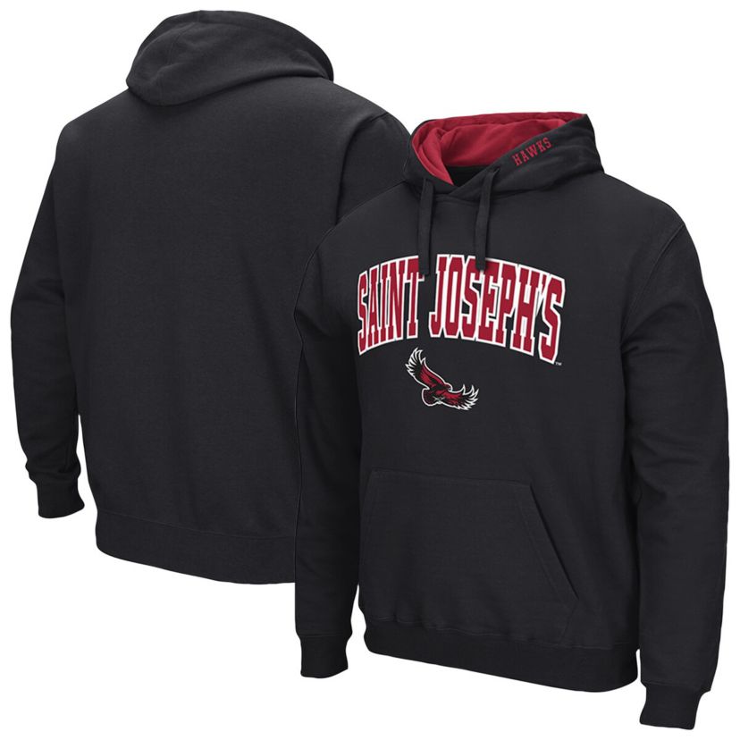 NCAA Saint Josephs Hawks Arch & Logo 3.0 Pullover Hoodie
