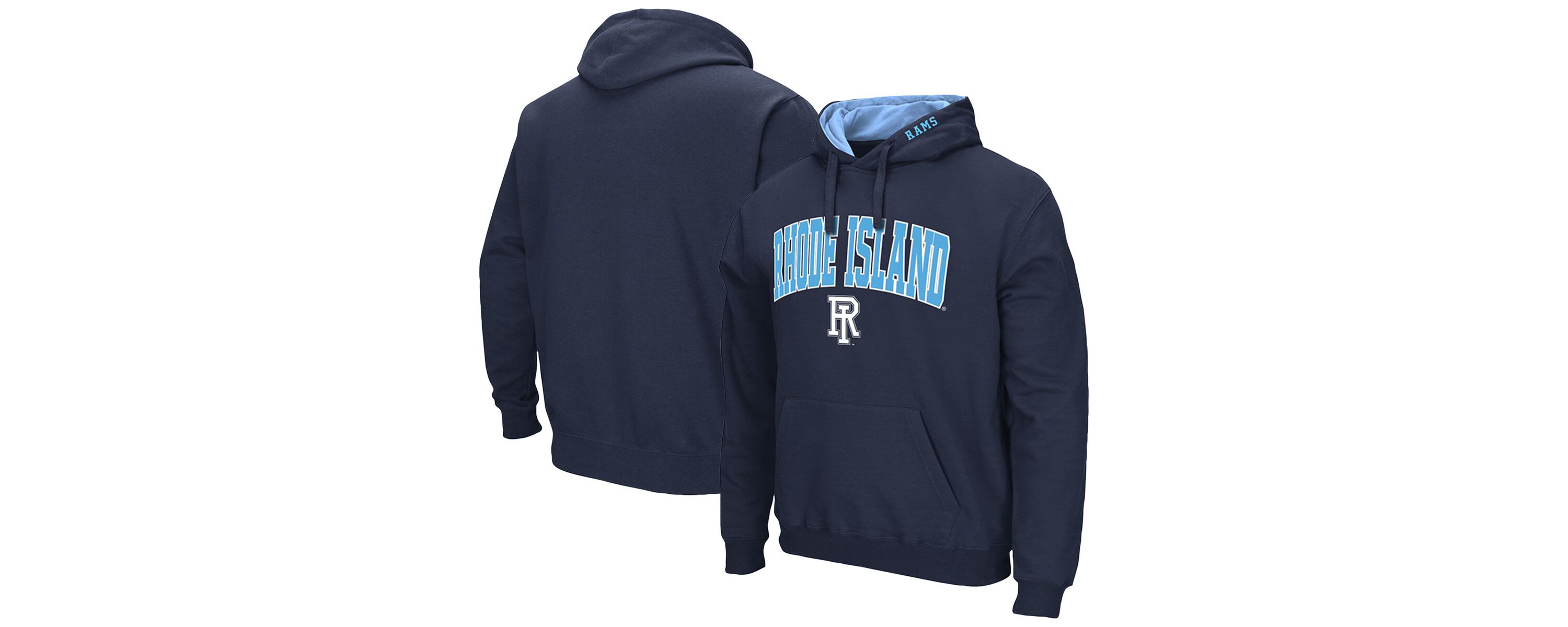 NCAA Rhode Island Rams Arch & Logo 3.0 Pullover Hoodie