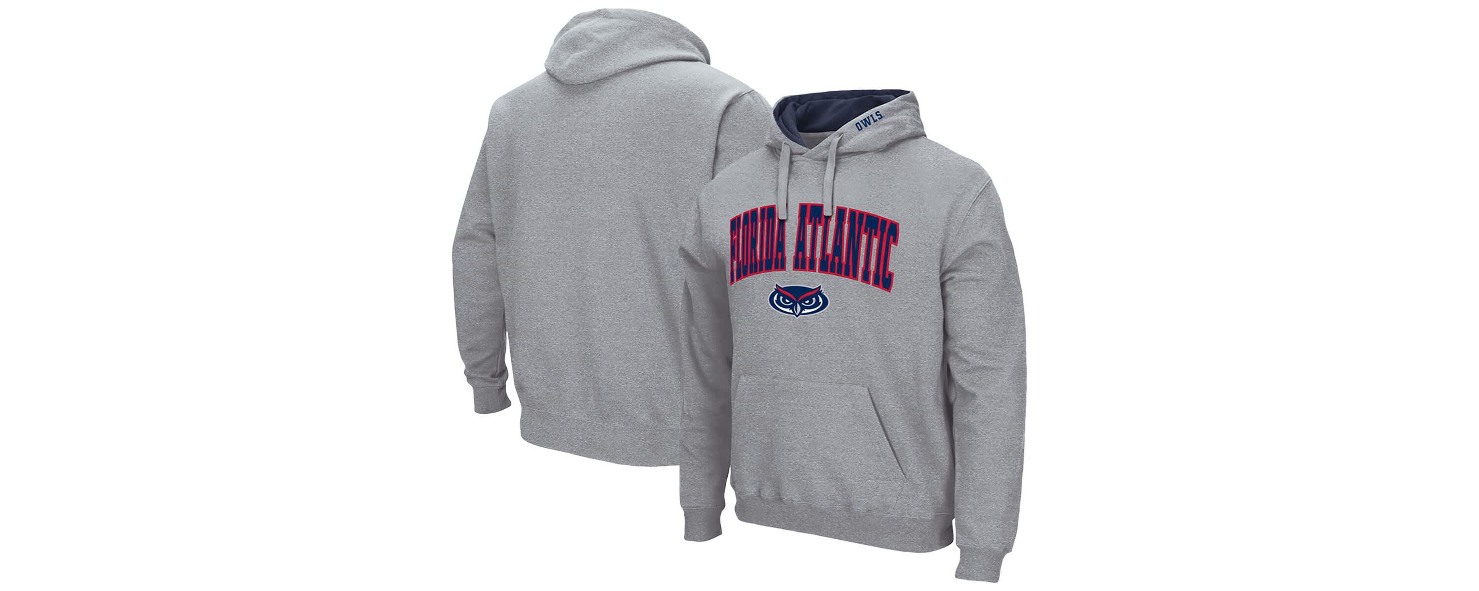NCAA Florida Atlantic Owls Arch & Logo 3.0 Pullover Hoodie