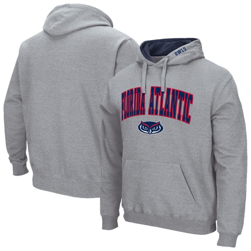 NCAA Florida Atlantic Owls Arch & Logo 3.0 Pullover Hoodie