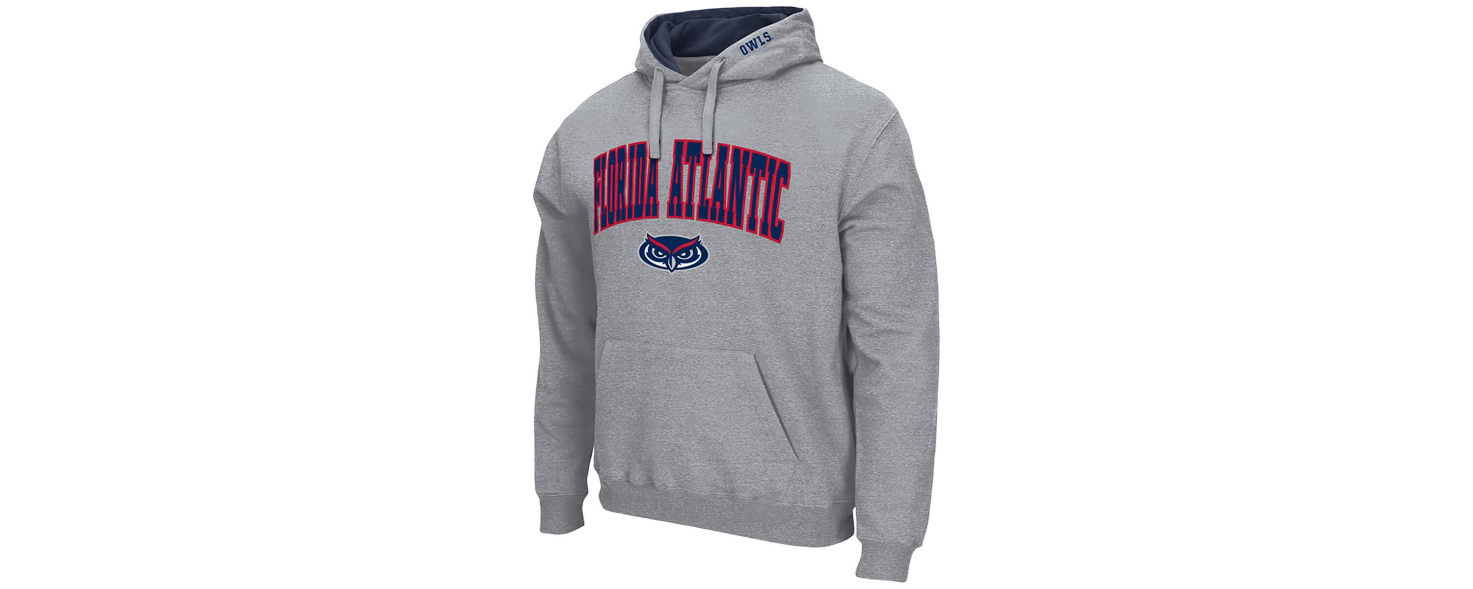 NCAA Florida Atlantic Owls Arch & Logo 3.0 Pullover Hoodie
