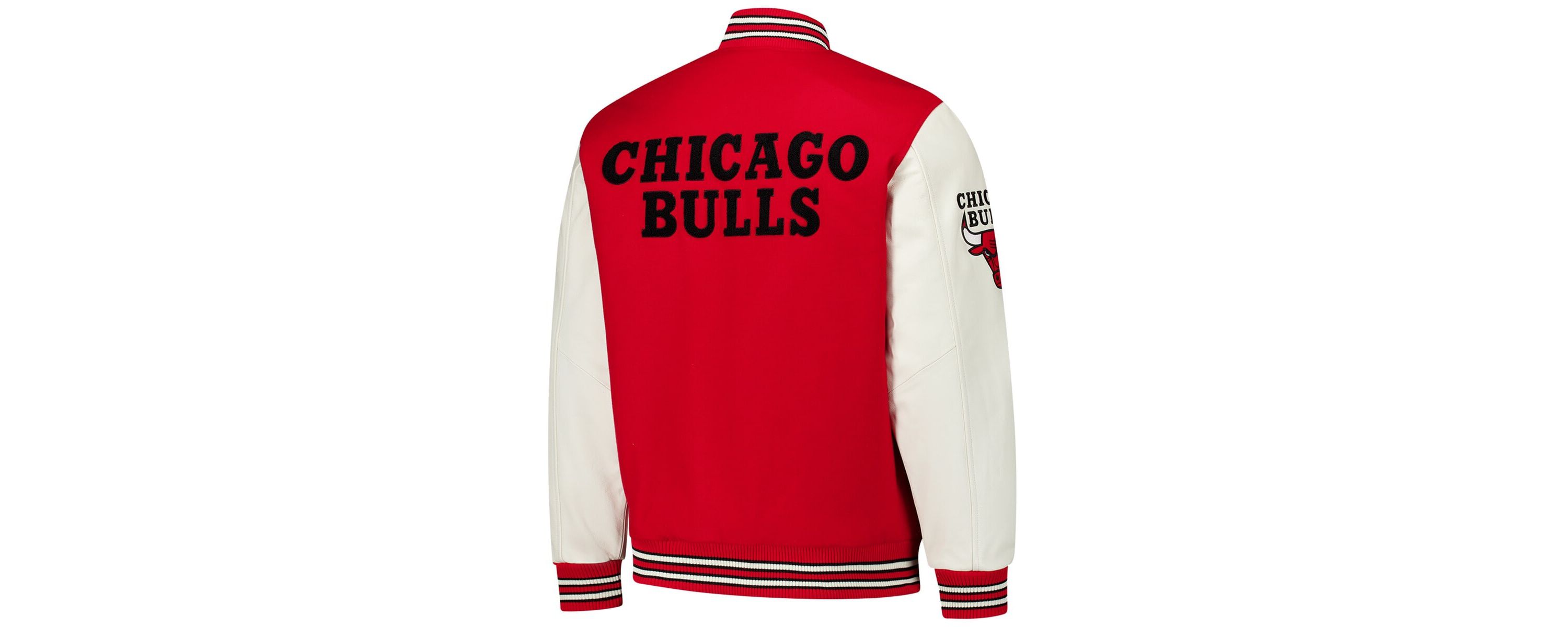 NBA Chicago Bulls Moneyball Wool & Leather Full-Snap Varsity Jacket