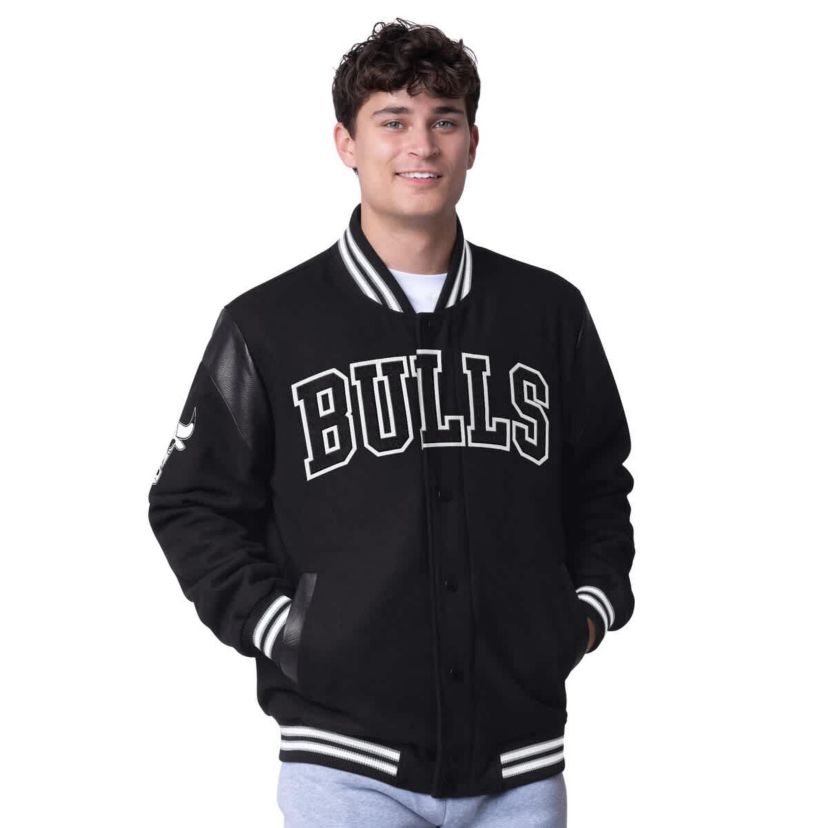 NBA Chicago Bulls Clutch Hitter Full-Snap Varsity Jacket