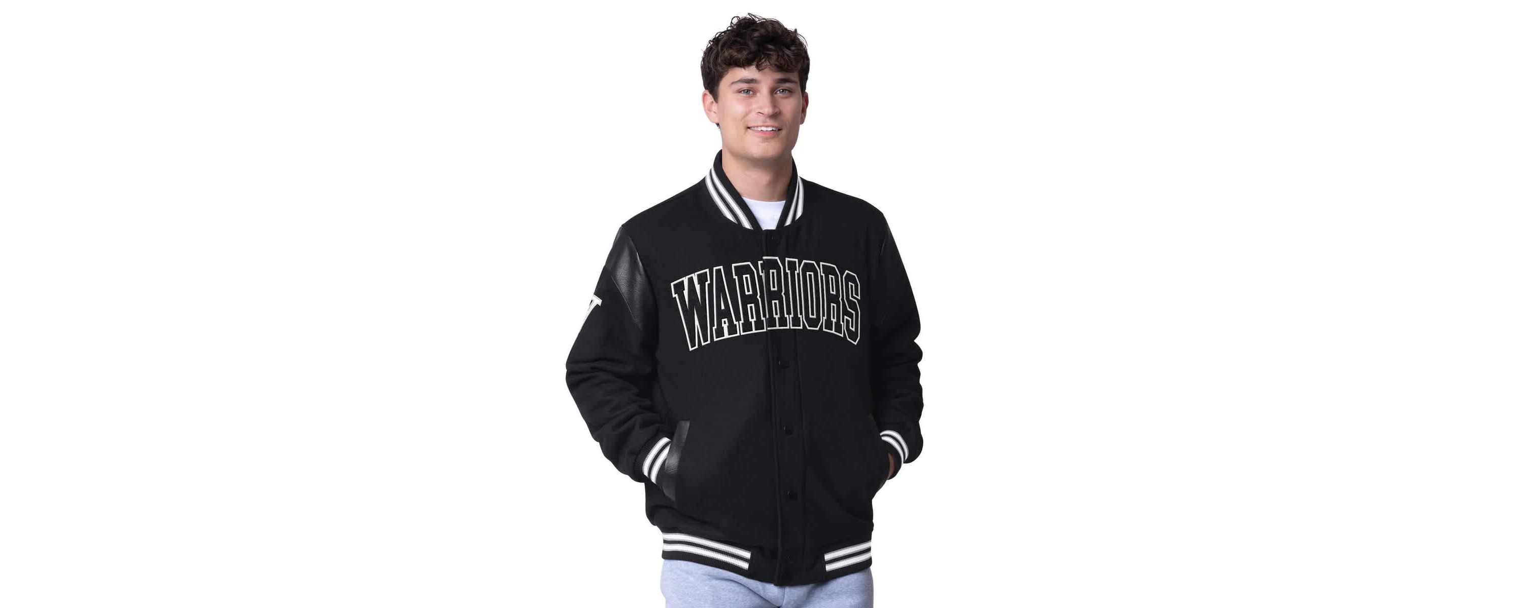 NBA Golden State Warriors Clutch Hitter Full-Snap Varsity Jacket