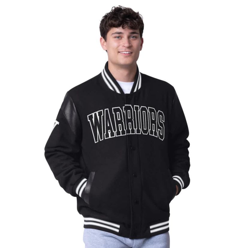NBA Golden State Warriors Clutch Hitter Full-Snap Varsity Jacket