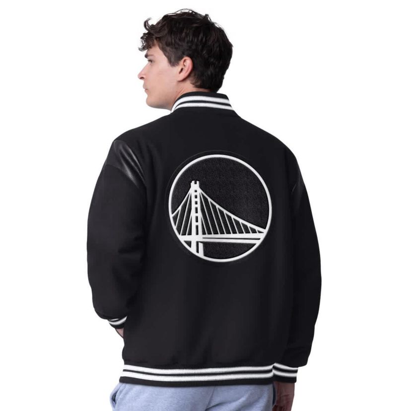 NBA Golden State Warriors Clutch Hitter Full-Snap Varsity Jacket
