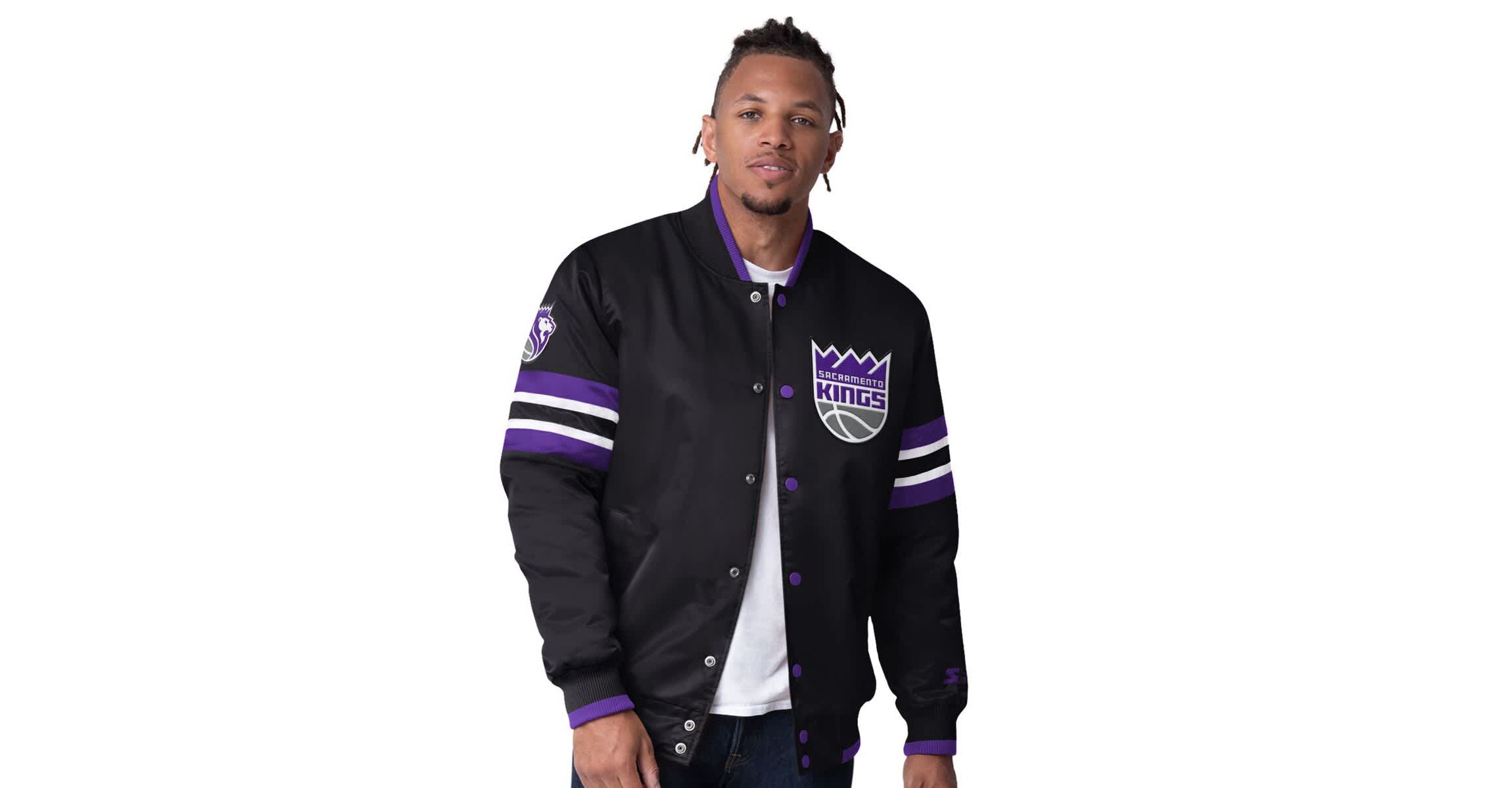 NBA Sacramento Kings Scout Varsity Satin Full-Snap Jacket