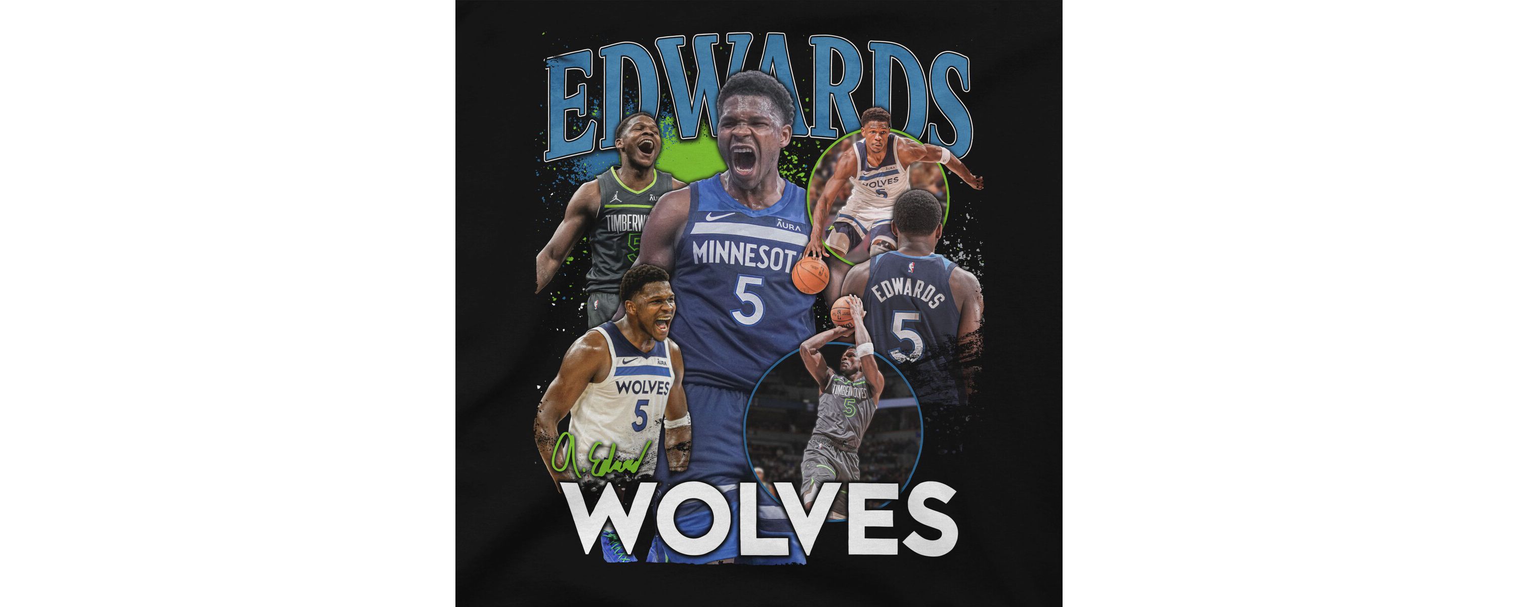 NBA Unisex Anthony Edwards Minnesota Timberwolves Player Crossroads T-Shirt