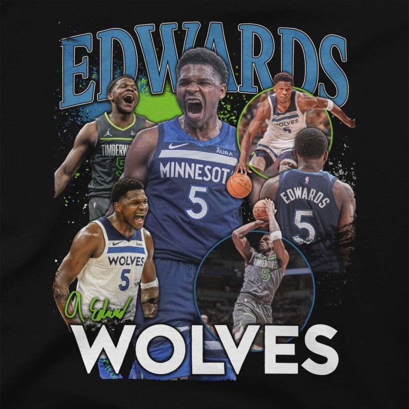 NBA Unisex Anthony Edwards Minnesota Timberwolves Player Crossroads T-Shirt