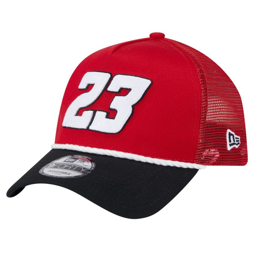 NASCAR Red/Black Bubba Wallace Rope 9FORTY Trucker Snapback Hat