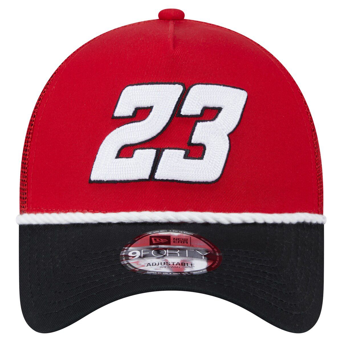 NASCAR Red/Black Bubba Wallace Rope 9FORTY Trucker Snapback Hat