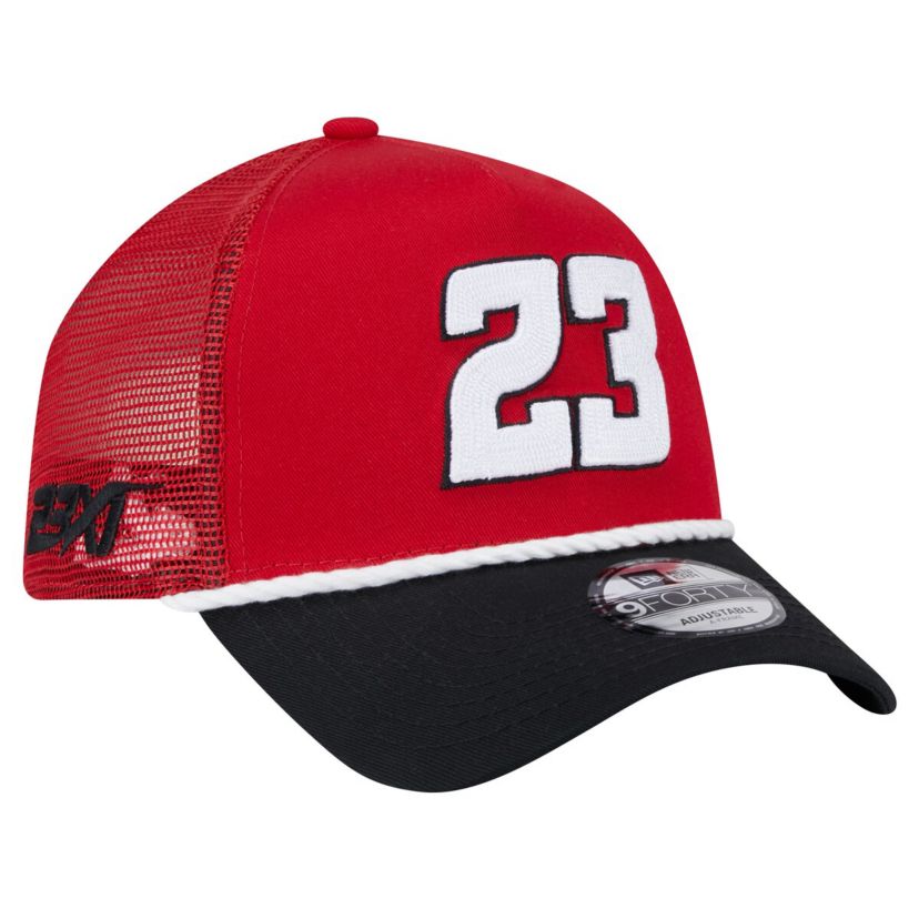 NASCAR Red/Black Bubba Wallace Rope 9FORTY Trucker Snapback Hat