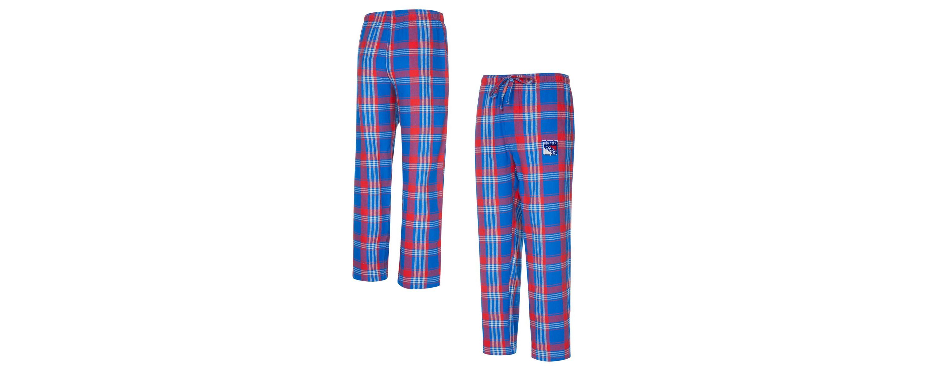 NHL Blue/Red New York Rangers Region Flannel Sleep Pants