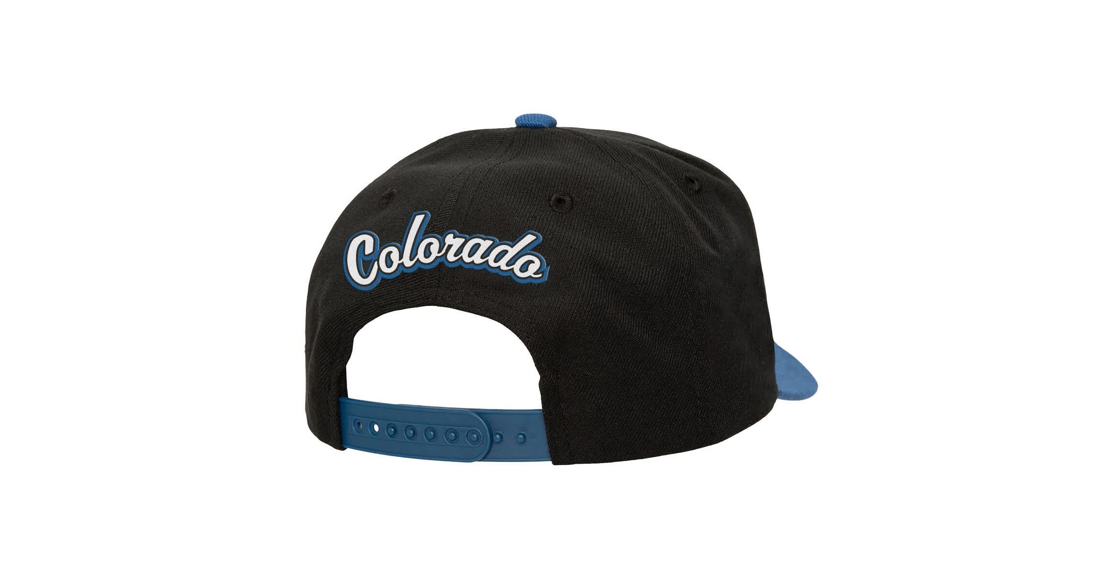 NHL Black/Navy Colorado Avalanche Backside Script Two-Tone Pro Crown Adjustable Hat
