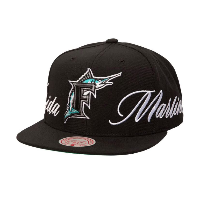 Cooperstown Teams Florida Marlins Just Don x MLB Lux Script Snapback Hat