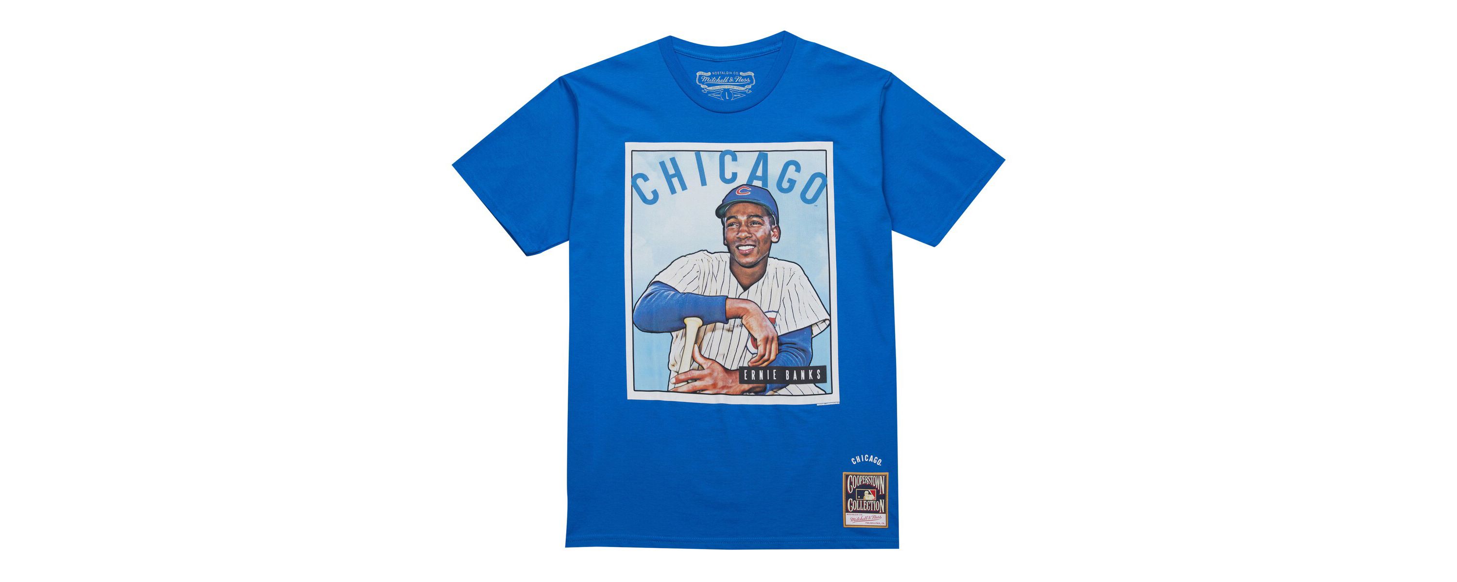 MLB Ernie Banks Chicago Cubs Cooperstown Collection Collectors Connection T-Shirt